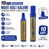 10 mm. Mavi Kalem 10 Adet