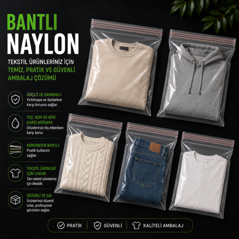 28x40+5 Kendinden Bantlı Naylon 1.000 Adet