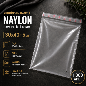 30x40+5 Kendinden Bantlı Naylon 1.000 Adet