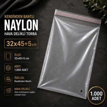 32x45+5 Kendinden Bantlı Naylon 1.000 Adet
