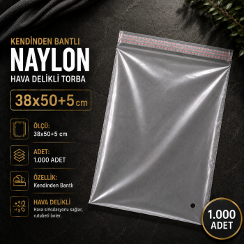 38x50+5 Kendinden Bantlı Naylon 1.000 Adet