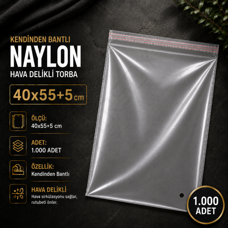 40x55+5 Kendinden Bantlı Naylon 1.000 Adet