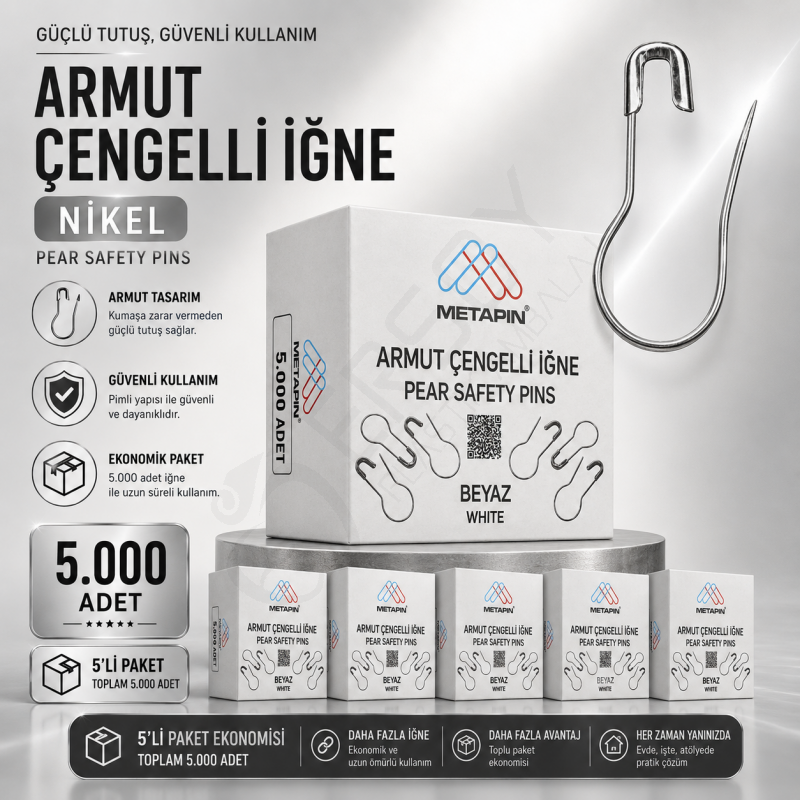 Nikel Armut Çengelli İğne 5.000 Adet