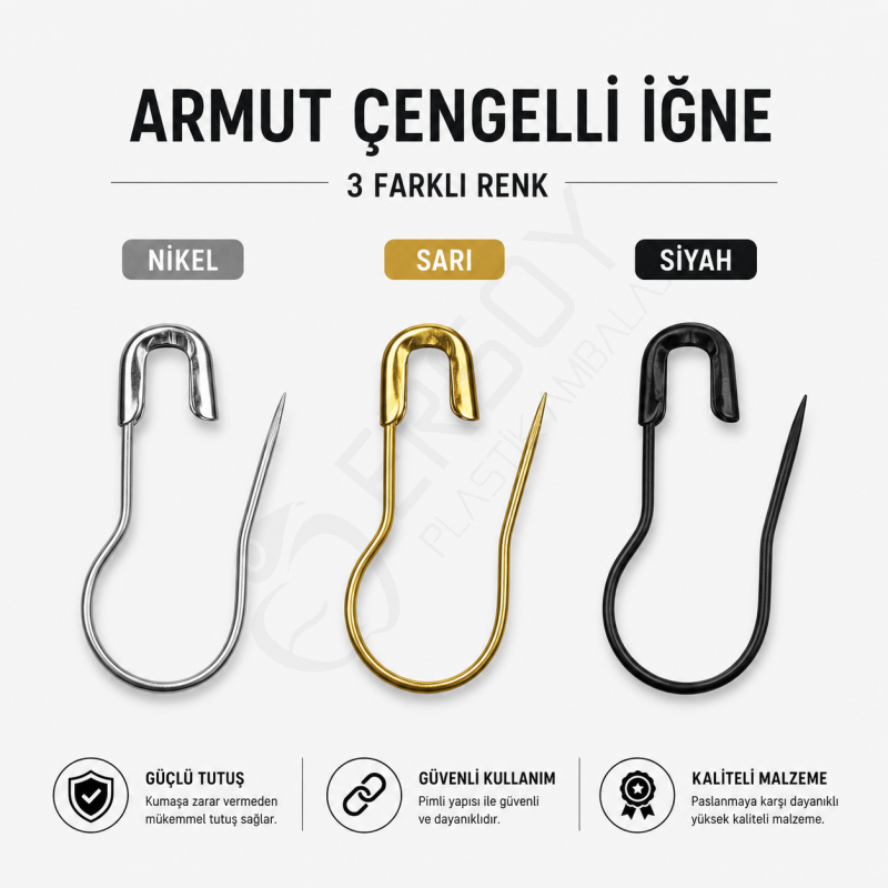 Sarı Armut Çengelli İğne 5.000 Adet