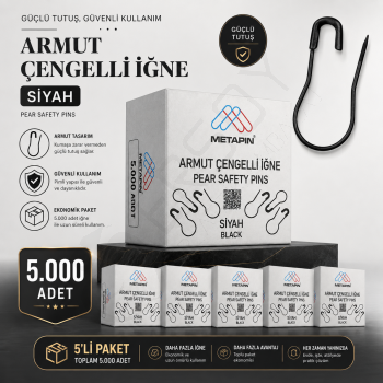 Siyah Armut Çengelli İğne 5.000 Adet