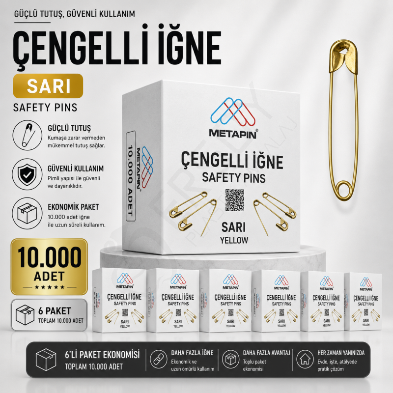 Sarı Çengelli İğne 10.000 Adet