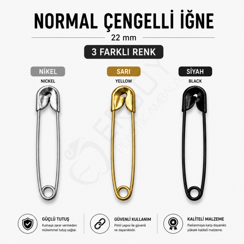 Siyah Çengelli İğne 10.000 Adet