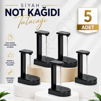 Siyah Not Kağıdı Tutacağı