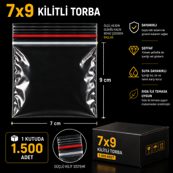 7x9 Kilitli Torba (1.500 Adet)