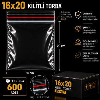 16x20 Kilitli Torba (600 Adet)