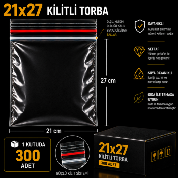 21x27 Kilitli Torba (300 Adet)