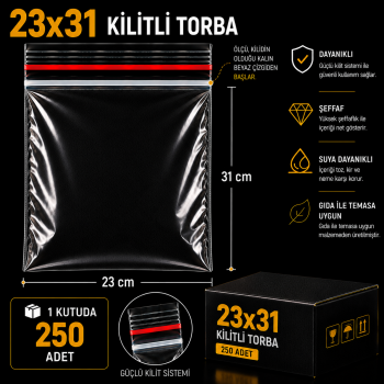 23x31 Kilitli Torba (250 Adet)