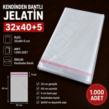 32x40+5 Kendinden Bantlı Jelatin 1.000 Adet