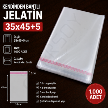 35x45+5 Kendinden Bantlı Jelatin 1.000 Adet