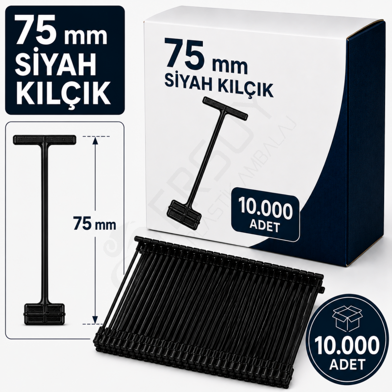 75 mm. Siyah Kılçık 10.000 Adet