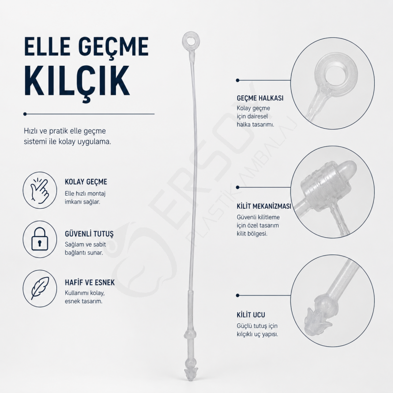 5" Elle Geçme Şeffaf Kılçık 5.000 Adet