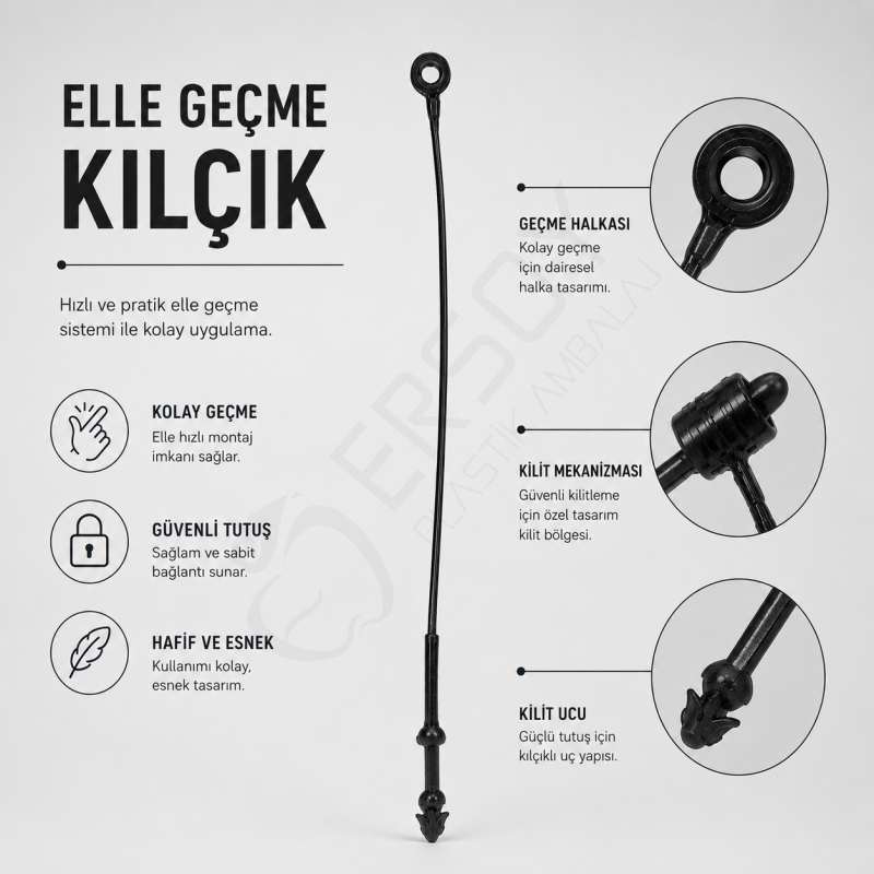 7" Elle Geçme Siyah Kılçık 5.000 Adet