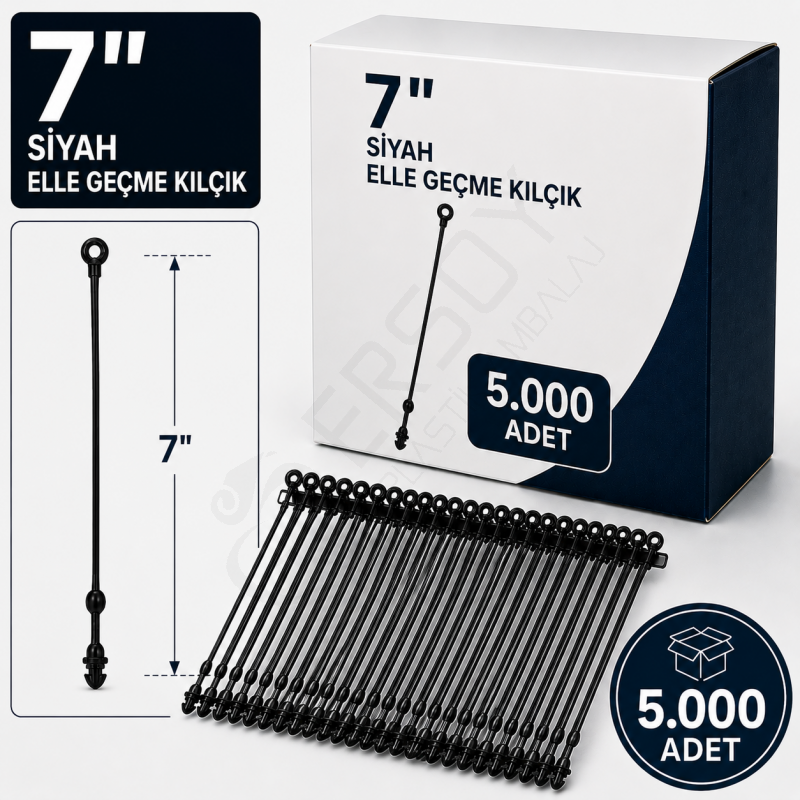 7" Elle Geçme Siyah Kılçık 5.000 Adet