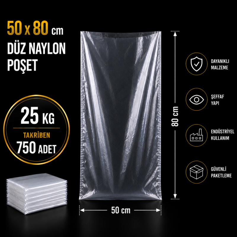 50x80 Düz Naylon 25 Kg.