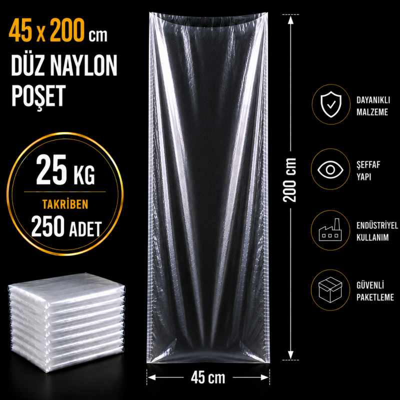 45x200 Düz Naylon 25 Kg.