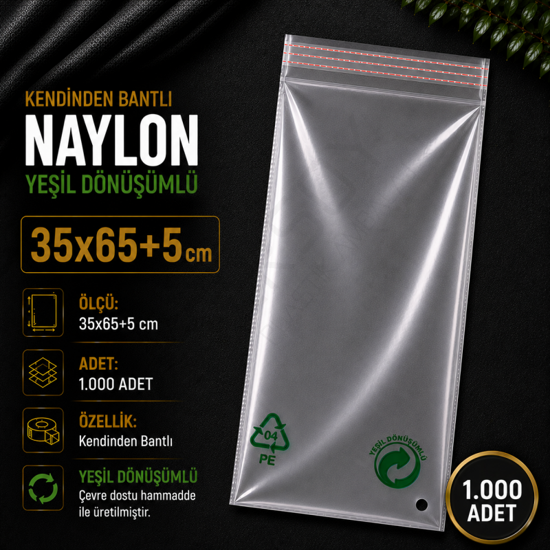 35x65+5 Kendinden Bantlı Dönüşümlü Naylon 1.000 Adet