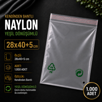 28x40+5 Kendinden Bantlı Dönüşümlü Naylon 1.000 Adet