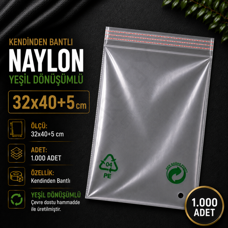 32x40+5 Kendinden Bantlı Dönüşümlü Naylon 1.000 Adet