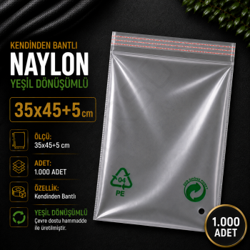 35x45+5 Kendinden Bantlı Dönüşümlü Naylon 1.000 Adet