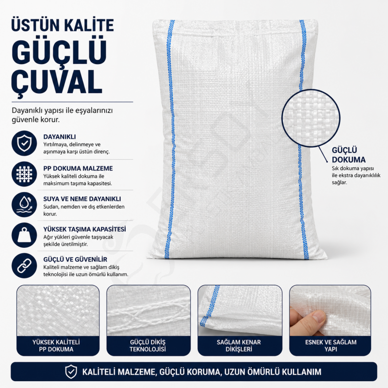 100x200 Kumaş Çuvalı 50 Adet