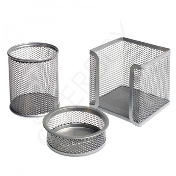 Metal Perfore 3'lü Set Silver Metal Perfore 3'lü Set Silver