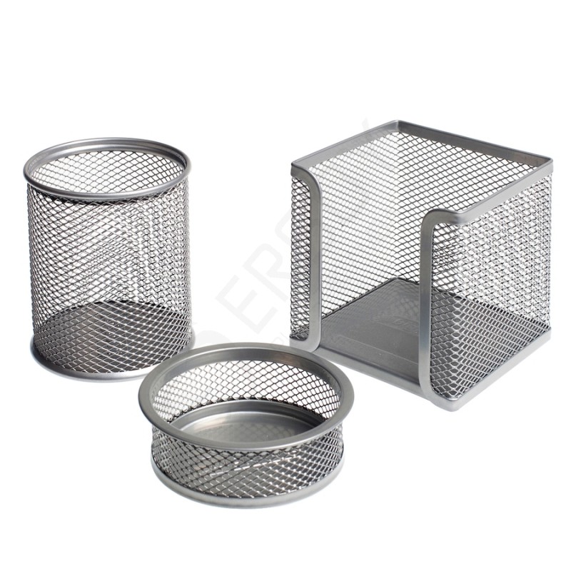 Metal Perfore 3'lü Set Silver Metal Perfore 3lü Set Silver