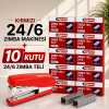 Zımba Makinesi 24/6 Kırmızı