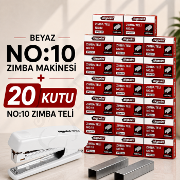 Zımba Makinesi No:10 Beyaz