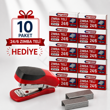 Zımba Makinesi 24/6 Cep Tipi Kırmızı