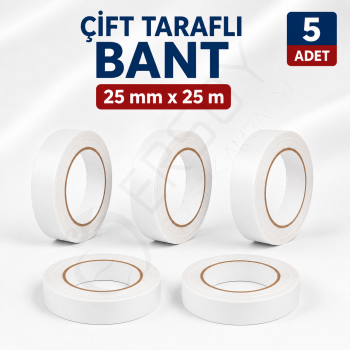 Çift Taraflı Bant 25 mm x 25 m