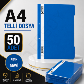 Telli Dosya Mavi 50 Adet
