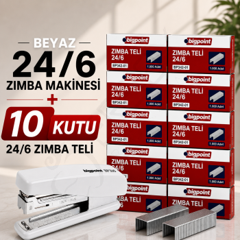 Zımba Makinesi 24/6 Beyaz