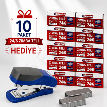 Zımba Makinesi 24/6 Cep Tipi Mavi