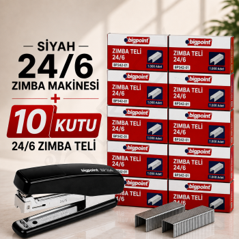 Zımba Makinesi 24/6 Siyah