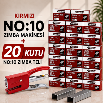 Zımba Makinesi No:10 Kırmızı