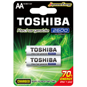 Toshıba 2600 Mah Şarjlı Kalem Pil 2'li Toshıba 2600 Mah Şarjlı Kalem Pil 2'li