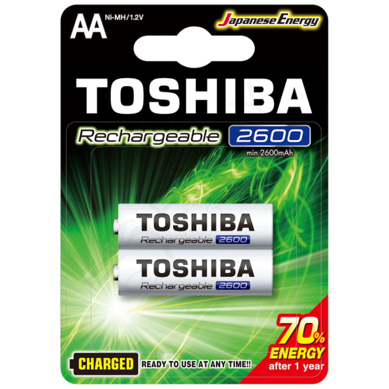 Toshıba 2600 Mah Şarjlı Kalem Pil 2li