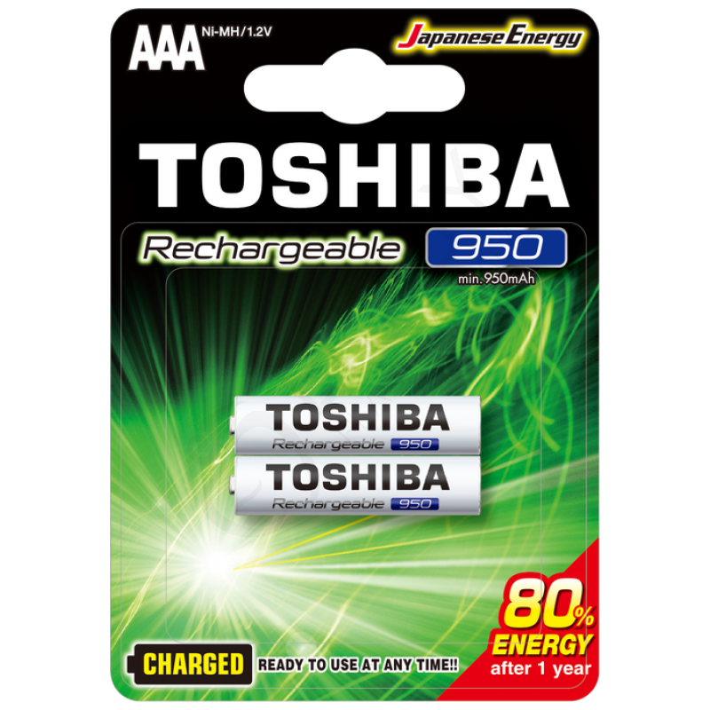 Toshıba 950 Mah Şarjlı İnce Pil 2li