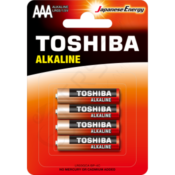 Toshıba LR03 Bls Alkalin İnce Pil 4'lü Toshıba LR03 Bls Alkalin İnce Pil 4'lü