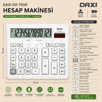 Daxi DX-7500 Hesap Makinesi