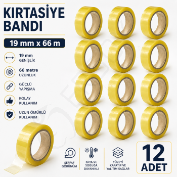Kırtasiye Bandı 19 mm x 66 m
