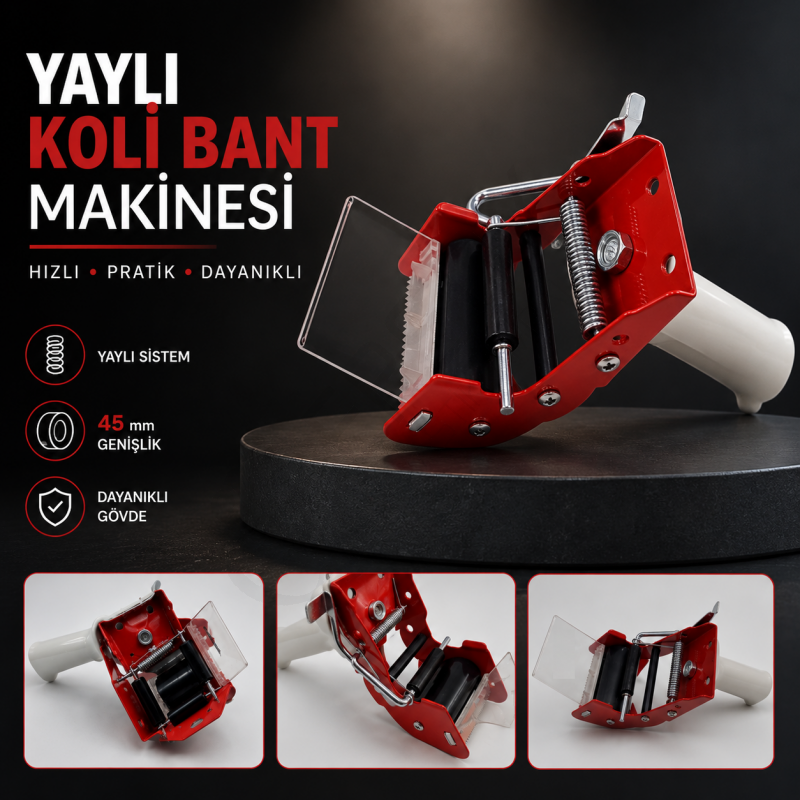 Yaylı Koli Bant Makinesi + 10 Adet 45x100 Bant