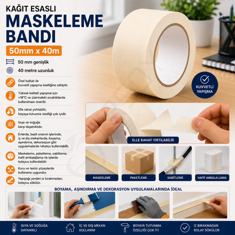 Maskeleme Bandı 50mm x 40m
