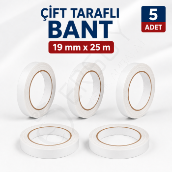 Çift Taraflı Bant 19 mm x 25 m