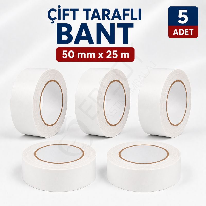 Çift Taraflı Bant 50 mm x 25 m